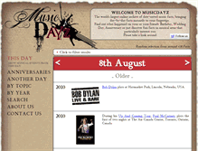 Tablet Screenshot of musicdayz.com